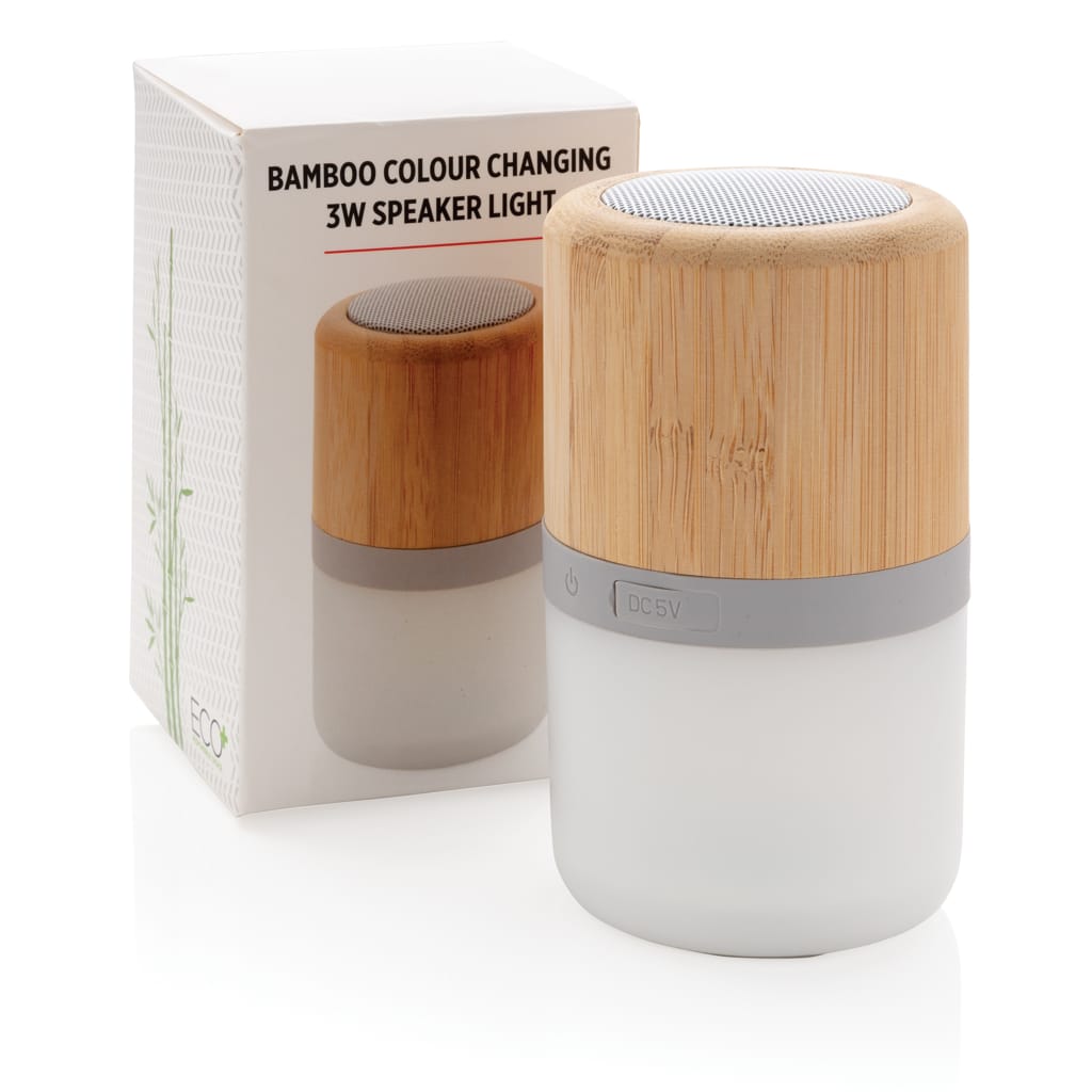 Miniature 11 pour Enceinte 3W en bambou avec lumière d'ambiance