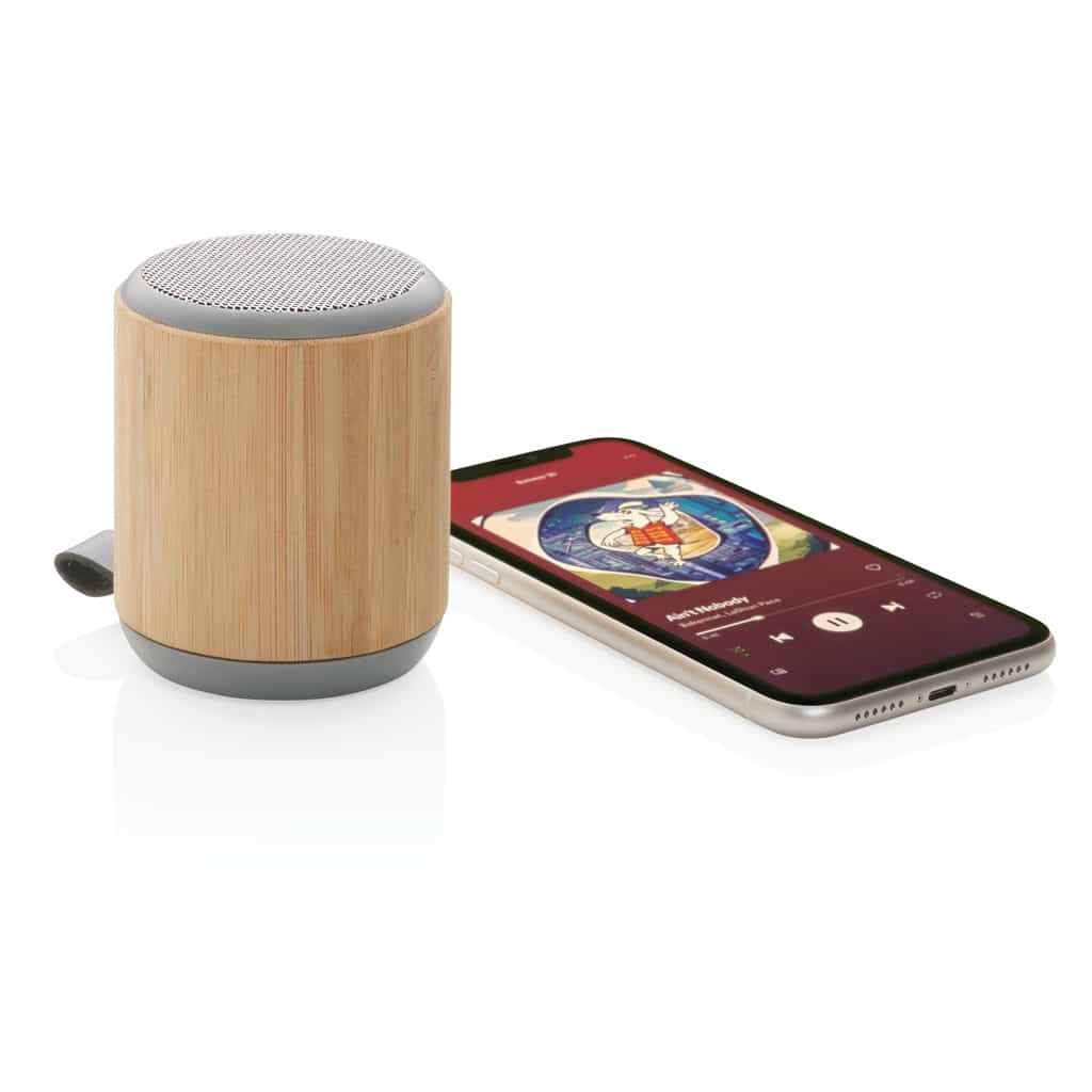 Miniature 3 pour Enceinte sans fil 3W en bambou et tissu