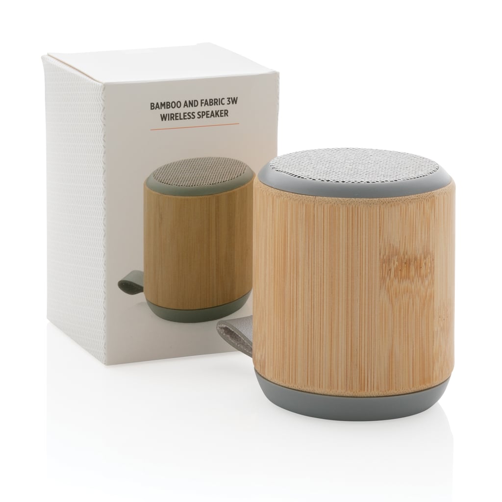 Miniature 8 pour Enceinte sans fil 3W en bambou et tissu