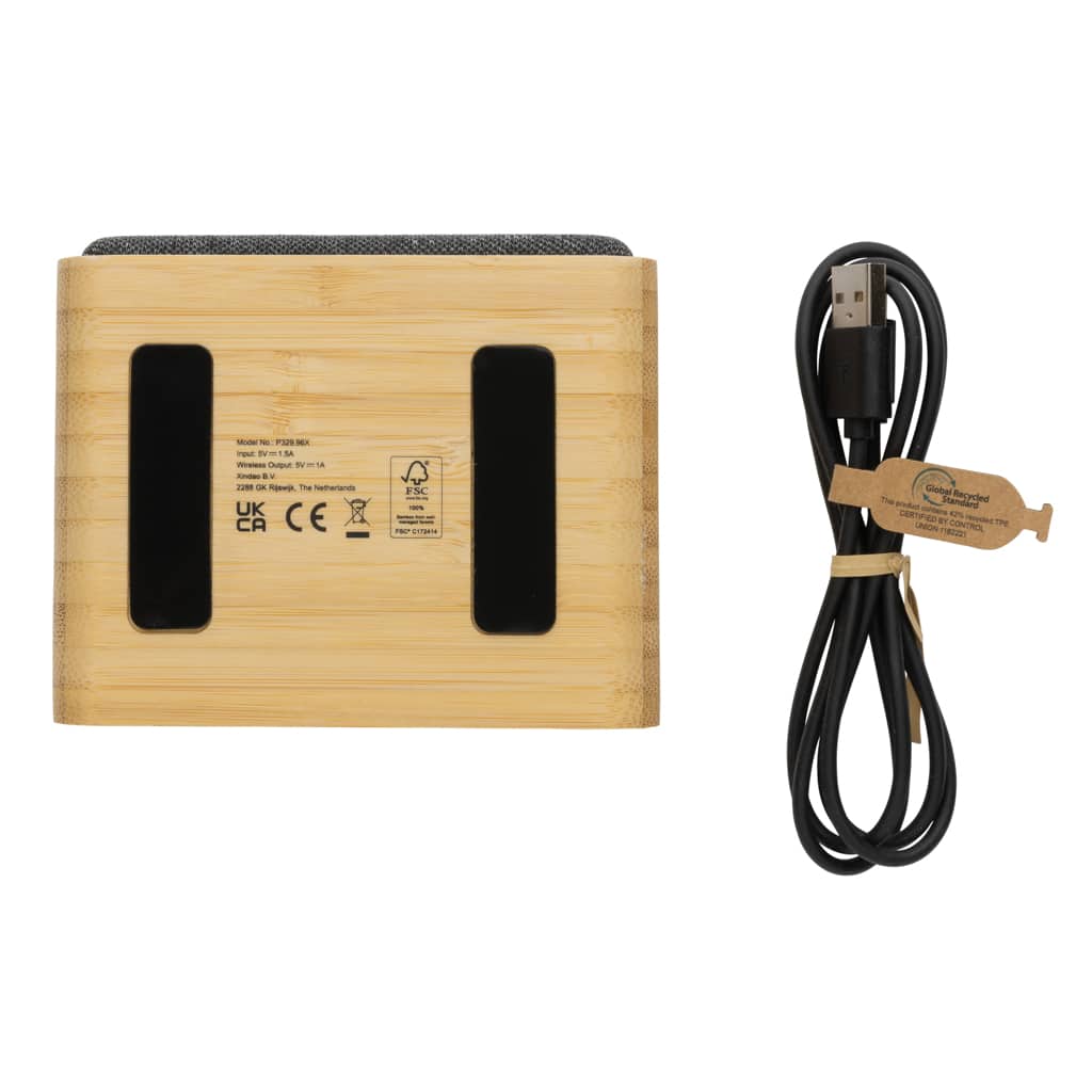 Miniature 10 pour Enceinte 5W en plastique recyclé RCS et bambou FSC®