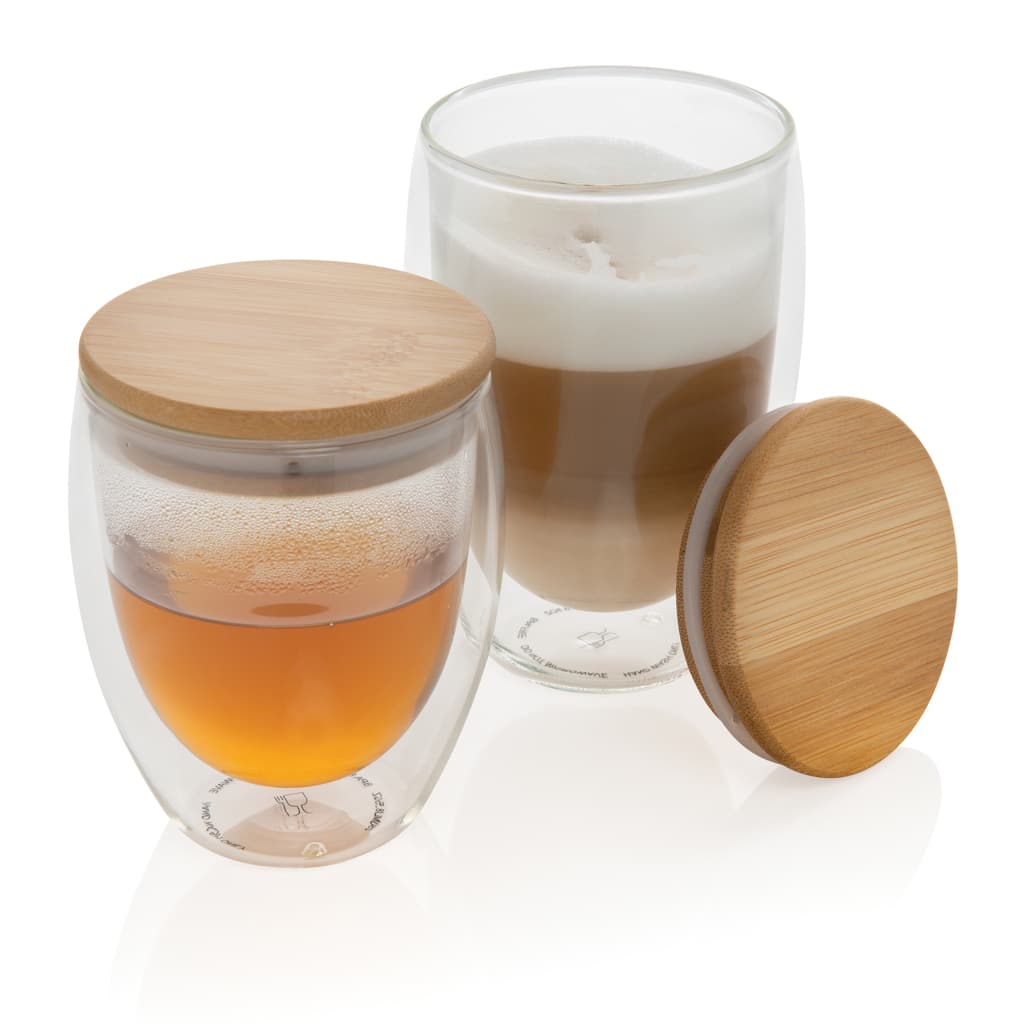 Miniature 8 pour Verre double paroi 350ml avec couvercle en bambou