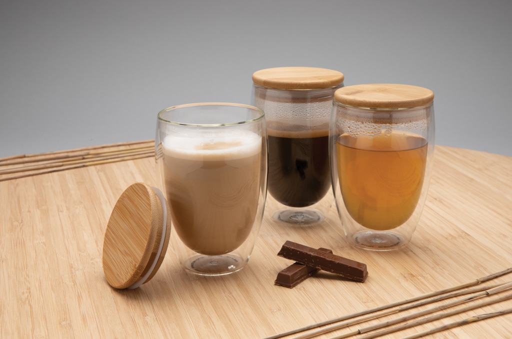 Miniature 9 pour Verre double paroi 350ml avec couvercle en bambou