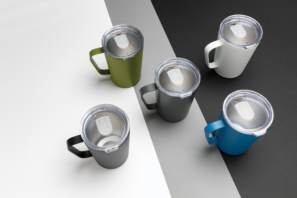 Miniature 11 pour Tasse moderne en acier inoxydable recyclé RCS avec couvercle