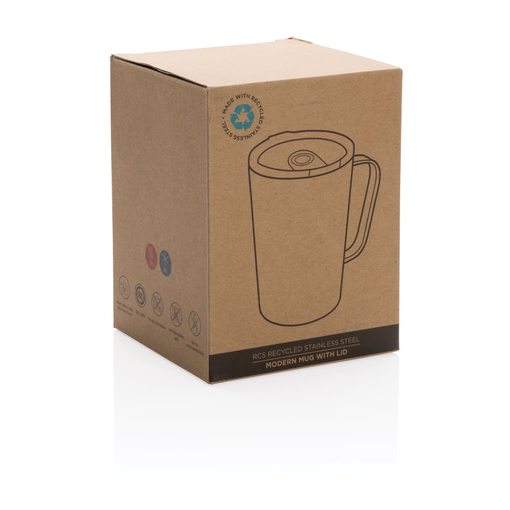 Miniature 13 pour Tasse moderne en acier inoxydable recyclé RCS avec couvercle
