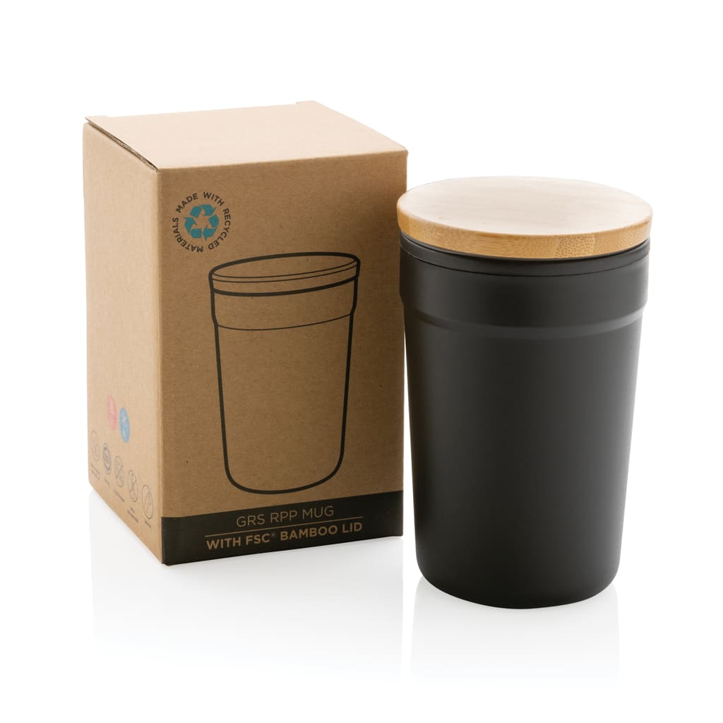 Miniature 8 pour Mug 300ml en PP recyclé GRS avec couvercle en bambou FSC®