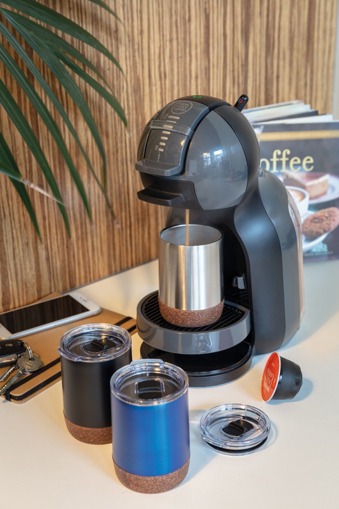 Miniature 11 pour Petite tasse à café en liège et acier recyclé RCS
