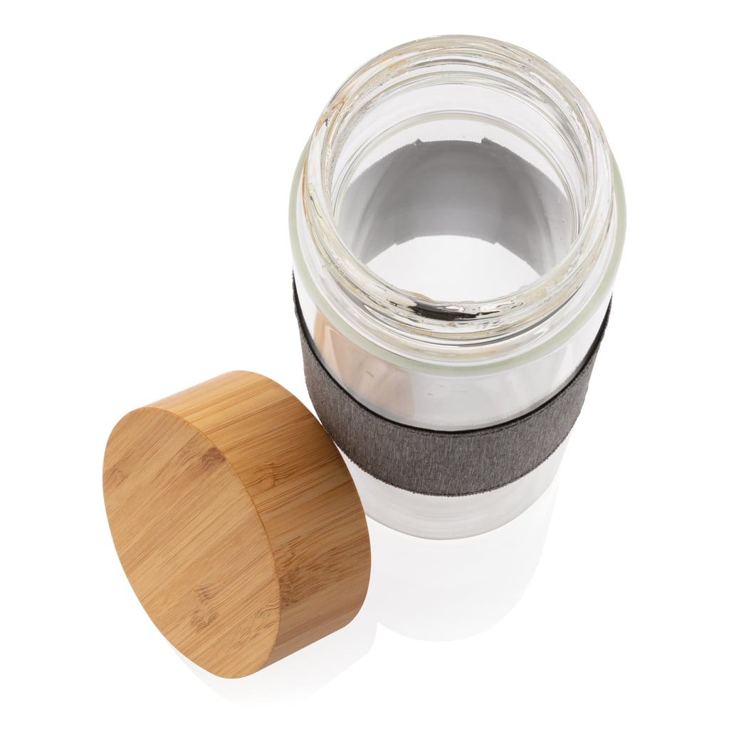 Miniature 7 pour Bouteille en verre avec couvercle en bambou Impact