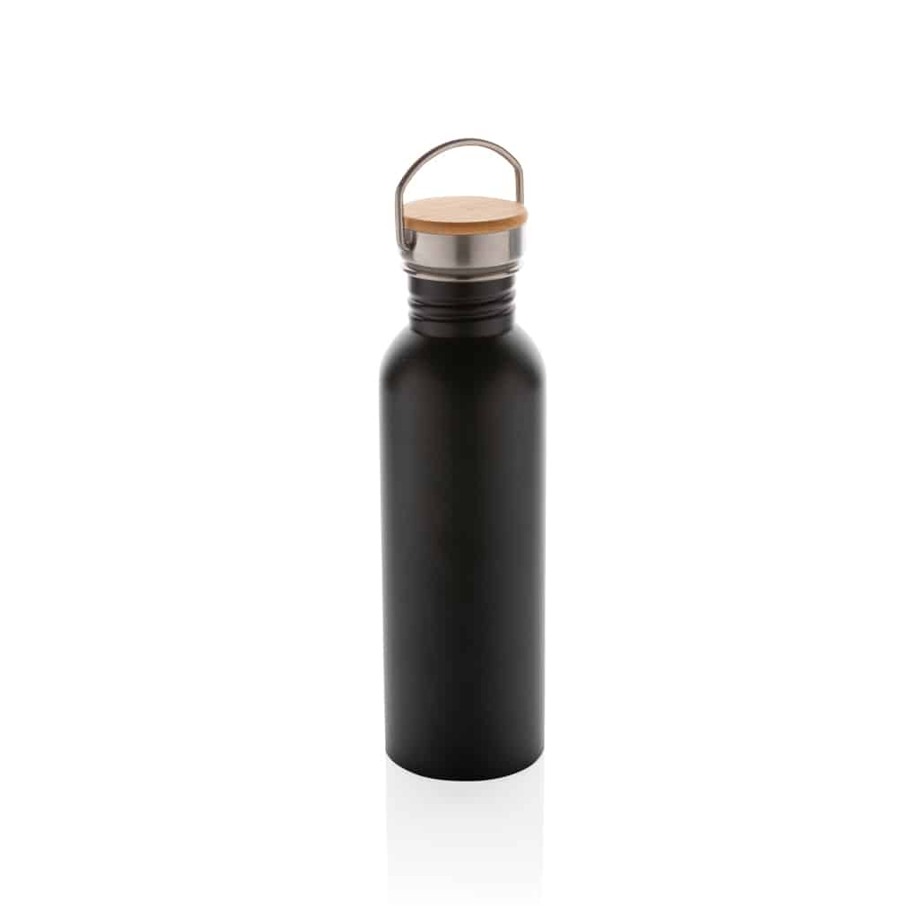 Miniature 2 pour Bouteille en acier inoxydable avec couvercle en bambou
