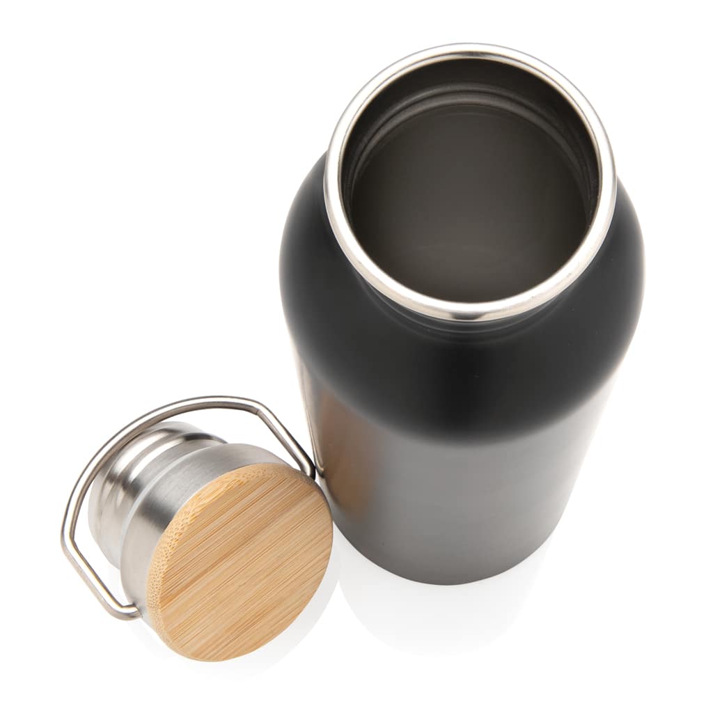 Miniature 5 pour Bouteille en acier inoxydable avec couvercle en bambou