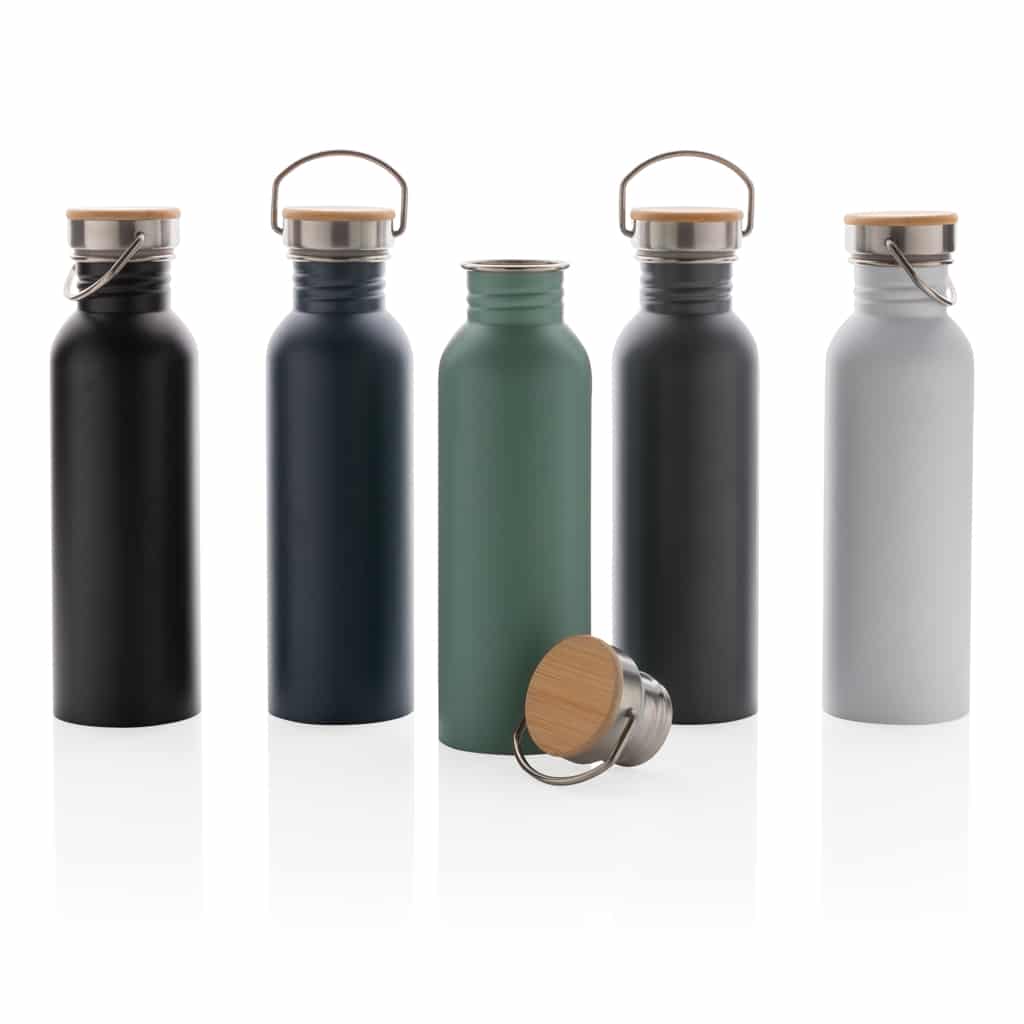 Miniature 8 pour Bouteille en acier inoxydable avec couvercle en bambou