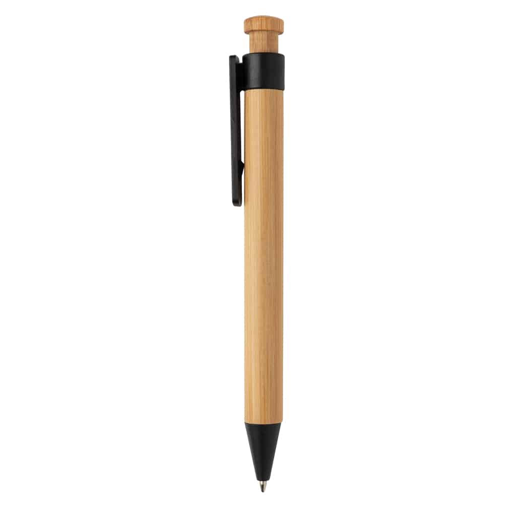 Miniature 3 pour Stylo en bambou avec clip en fibre de paille