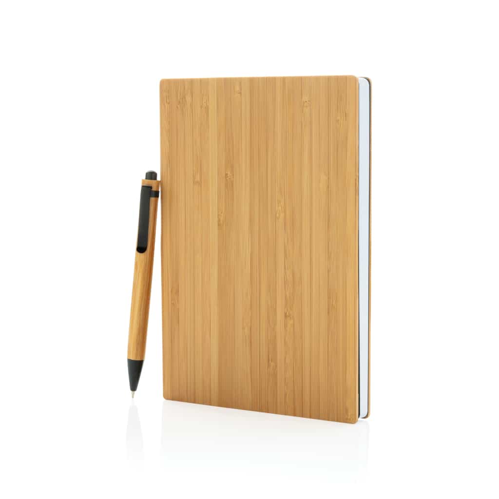 Miniature 2 pour Set carnets de notes A5 et stylo en bambou