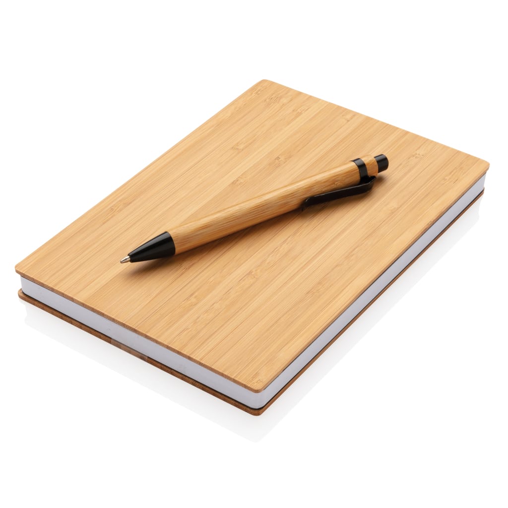 Miniature 3 pour Set carnets de notes A5 et stylo en bambou