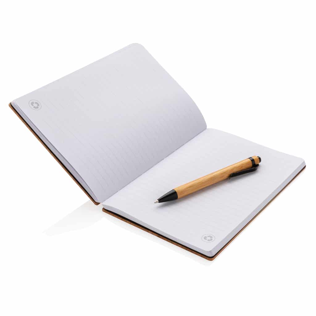 Miniature 4 pour Set carnets de notes A5 et stylo en bambou