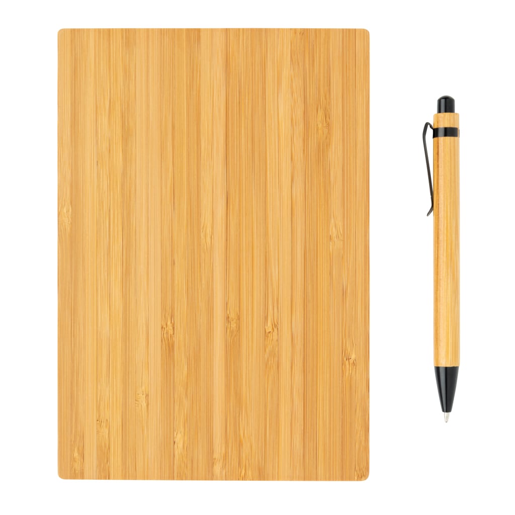 Miniature 5 pour Set carnets de notes A5 et stylo en bambou