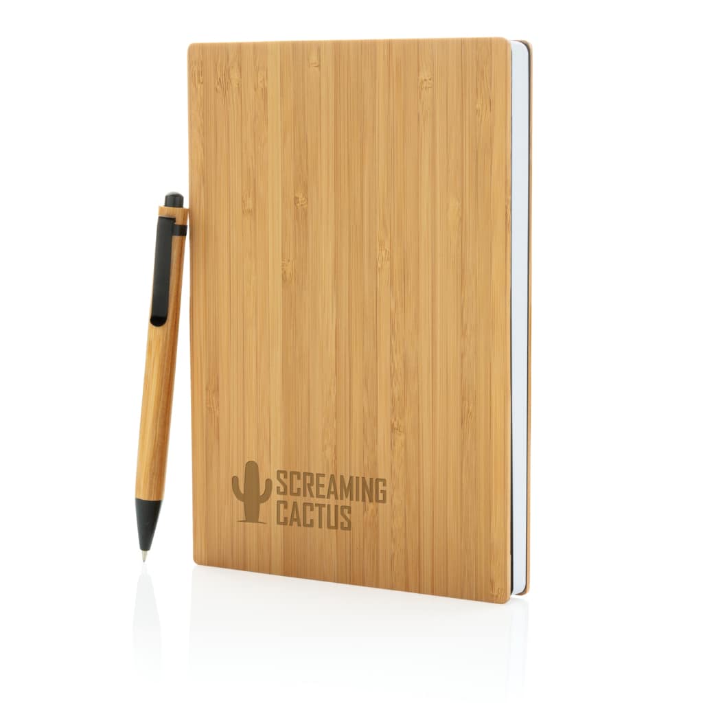 Miniature 6 pour Set carnets de notes A5 et stylo en bambou