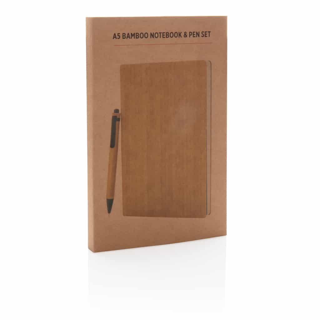 Miniature 9 pour Set carnets de notes A5 et stylo en bambou