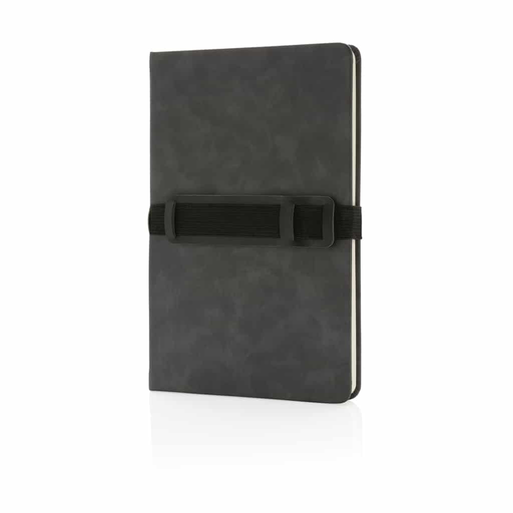 Miniature 2 pour Carnet de notes A5 en PU avec porte téléphone et porte stylo