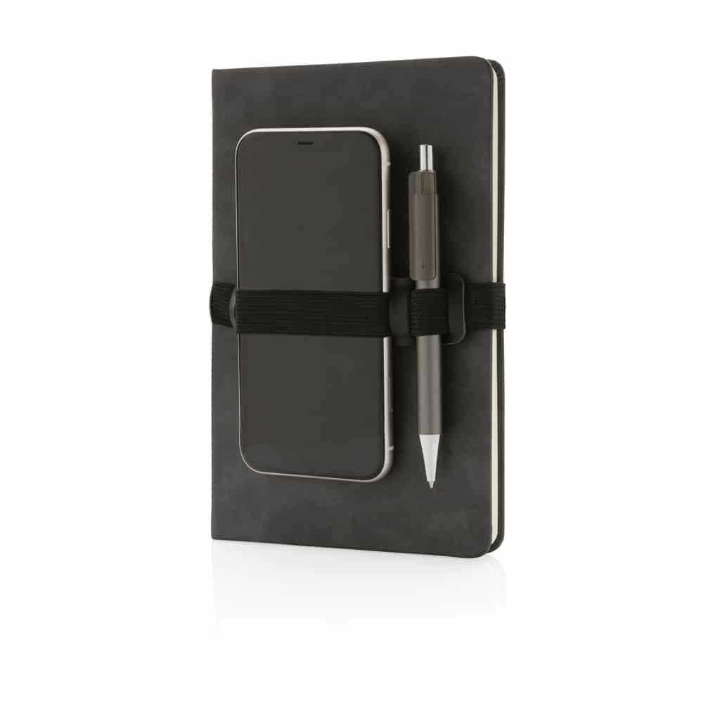 Miniature 3 pour Carnet de notes A5 en PU avec porte téléphone et porte stylo