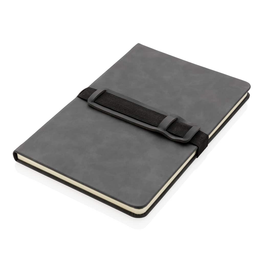 Miniature 4 pour Carnet de notes A5 en PU avec porte téléphone et porte stylo