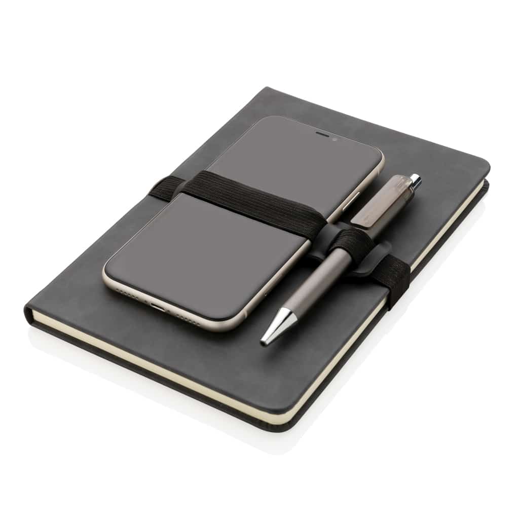 Miniature 5 pour Carnet de notes A5 en PU avec porte téléphone et porte stylo