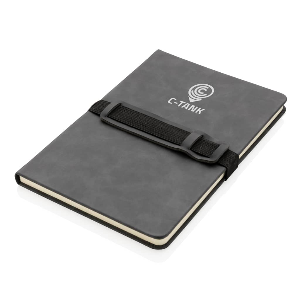 Miniature 9 pour Carnet de notes A5 en PU avec porte téléphone et porte stylo