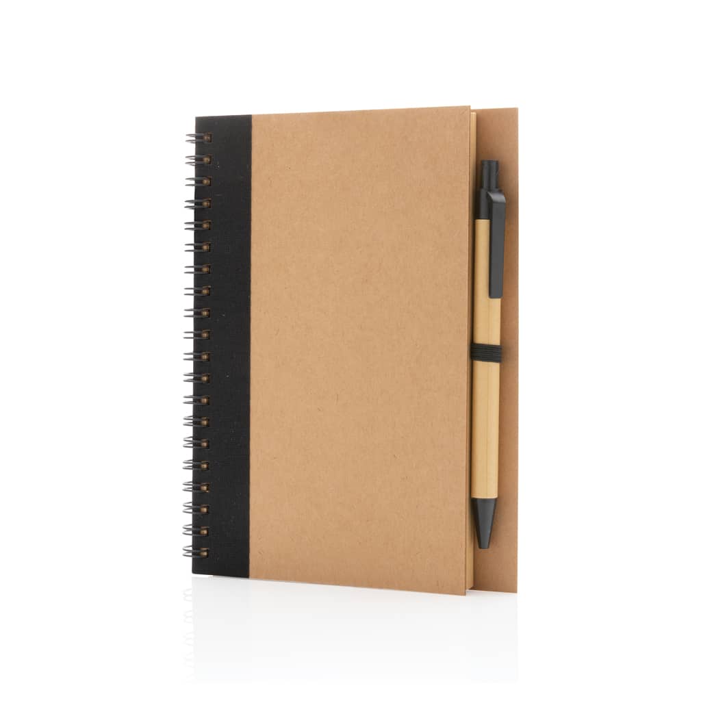 Miniature 2 pour Cahier à spirales kraft avec stylo