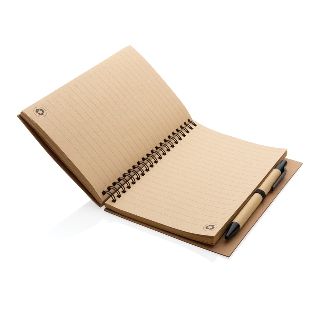 Miniature 6 pour Cahier à spirales kraft avec stylo