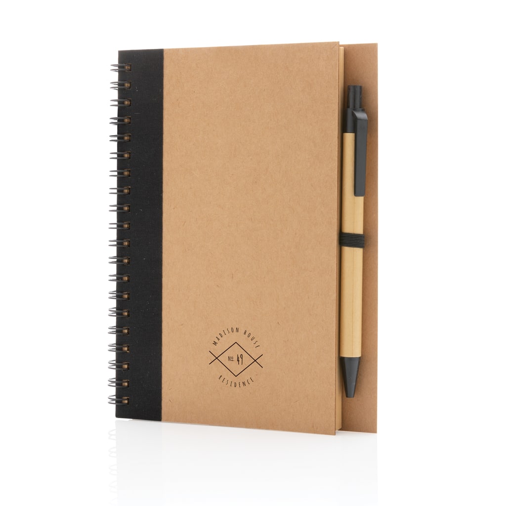 Miniature 7 pour Cahier à spirales kraft avec stylo