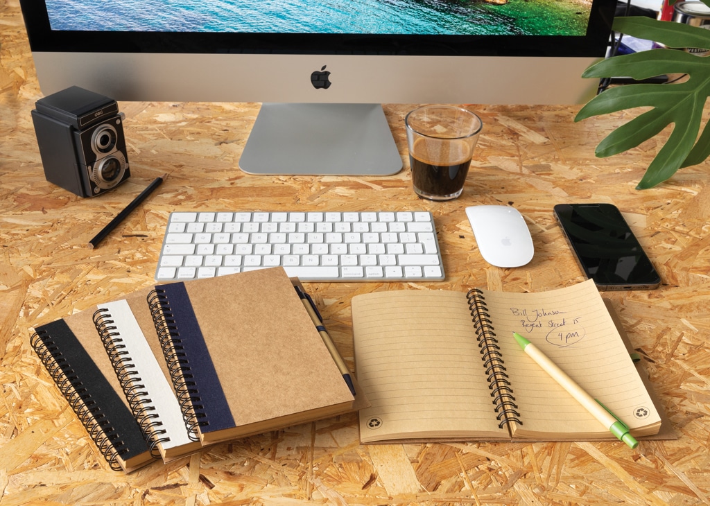 Miniature 9 pour Cahier à spirales kraft avec stylo