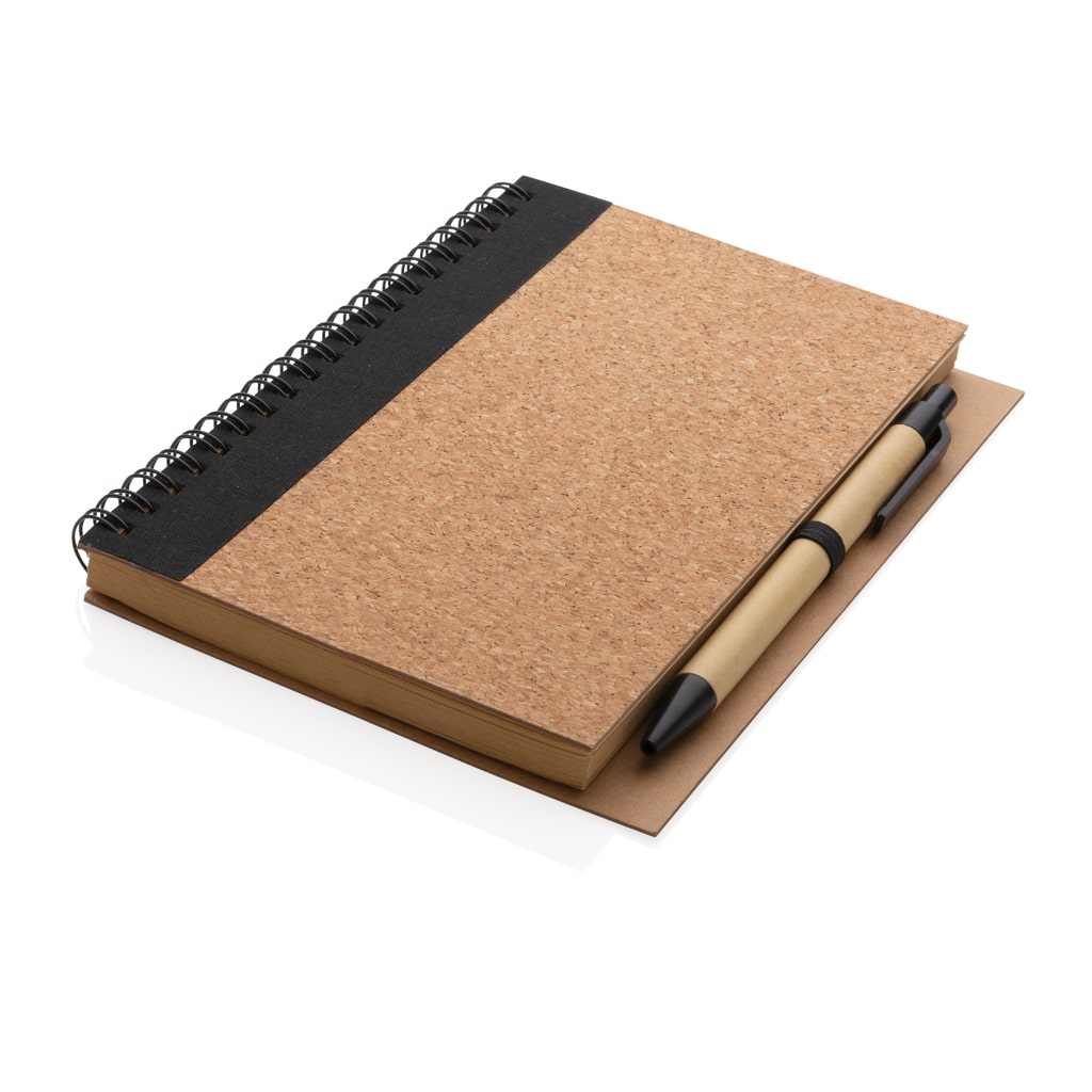 Miniature 3 pour Cahier à spirales en liège avec stylo