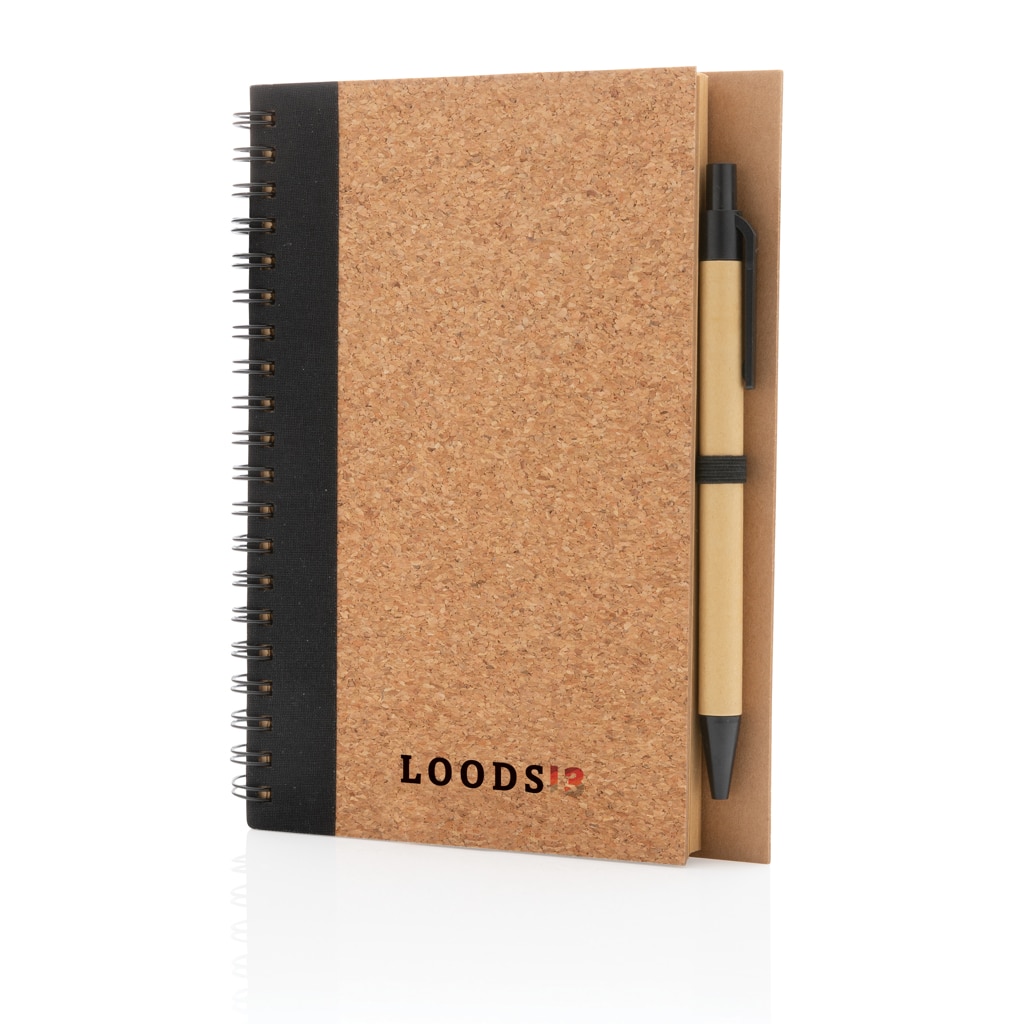 Miniature 7 pour Cahier à spirales en liège avec stylo