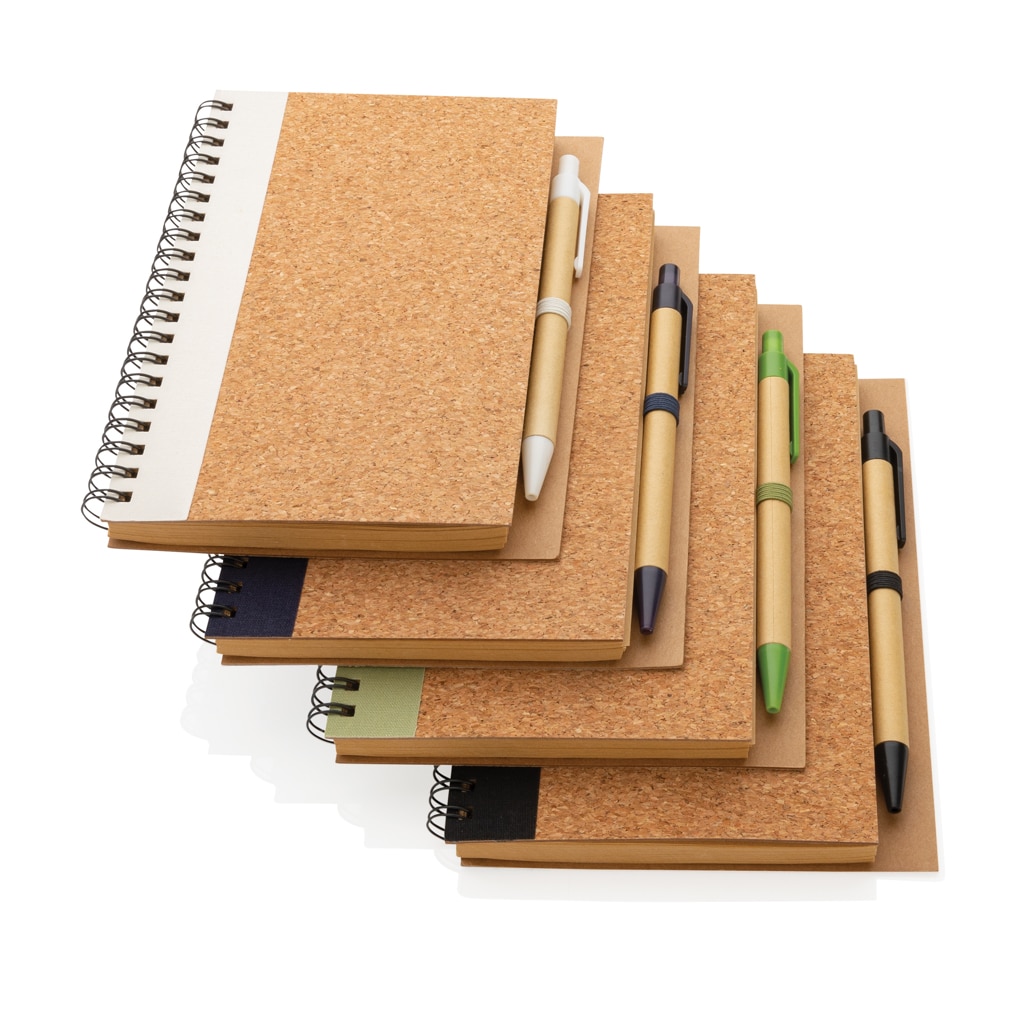 Miniature 8 pour Cahier à spirales en liège avec stylo
