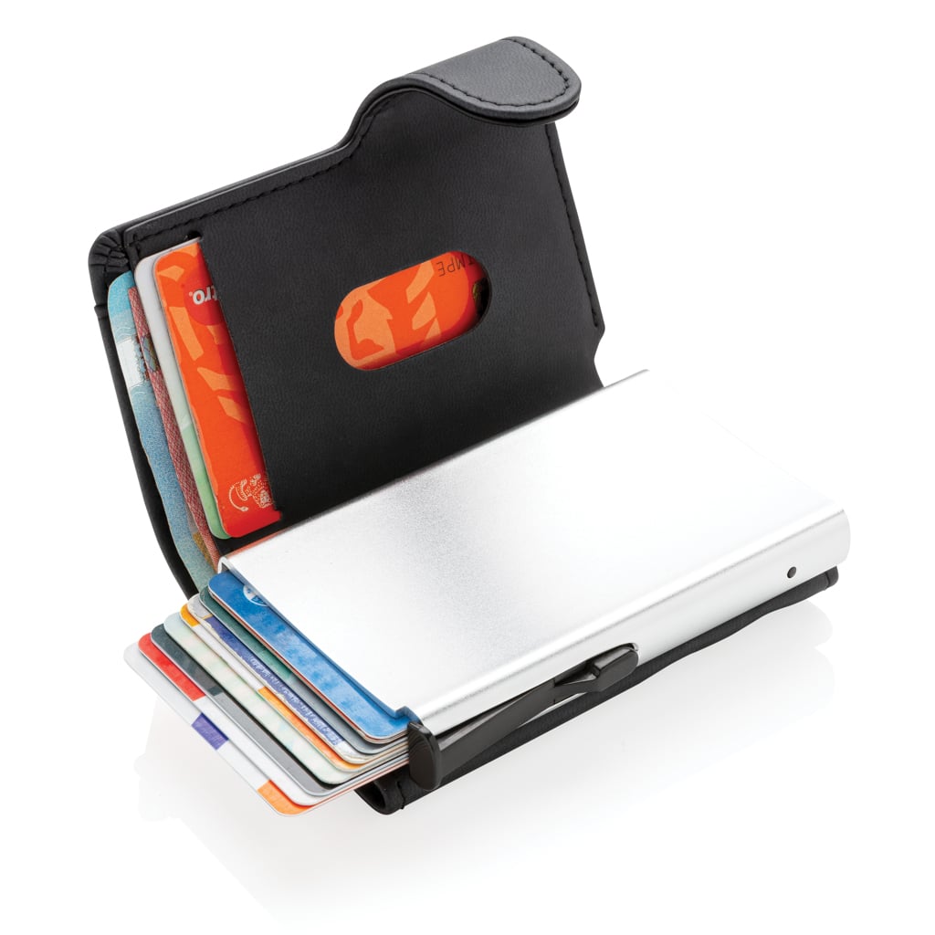 Miniature 3 pour Porte-cartes anti RFID en aluminium et PU