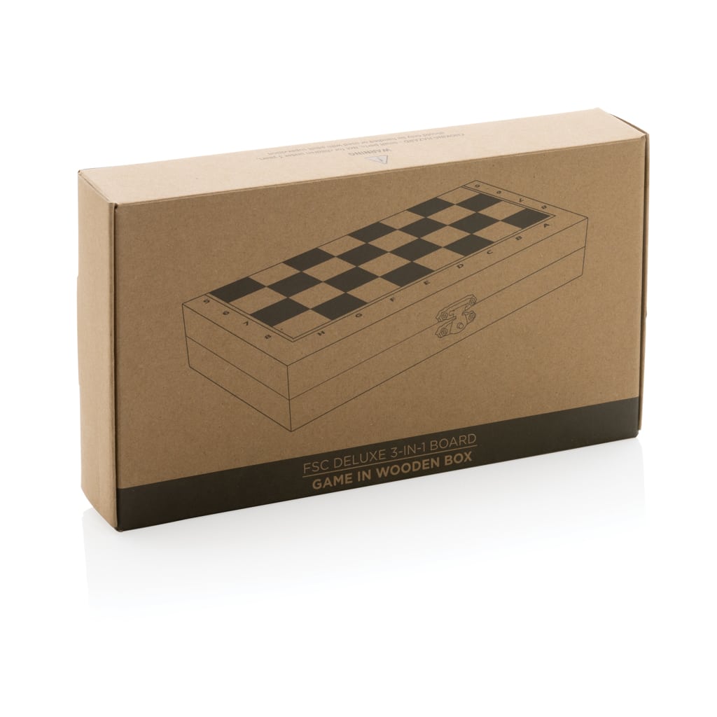 Miniature 15 pour Jeu de société 3 en 1 dans une boîte en bois FSC®
