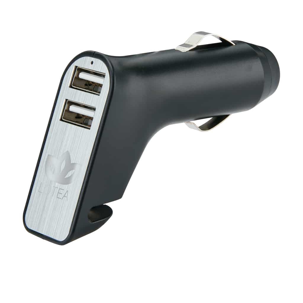 Miniature 5 pour Double chargeur allume-cigare avec coupe-ceinture et marteau