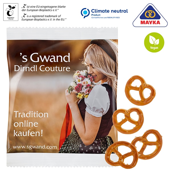 Miniature 1 pour Mini bretzels en sachet compostable