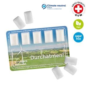 Visuel Smart Card avec sans sucres chewing-gum