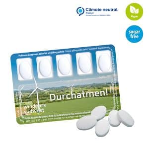 Visuel Smart Card avec  sans sucres pastilles à la menthe