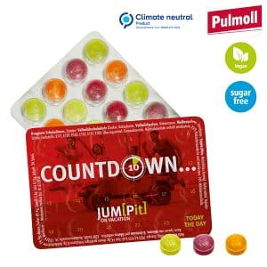 Visuel Blister évènementiel, pastilles Pulmoll aux fruits