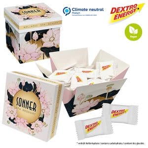 Visuel Meeting Star avec des pastilles Dextro Energy* en flowpack de papier