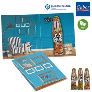 Visuel Carte à croquer avec Lapin de Pâques en chocolat MINI - motif standard