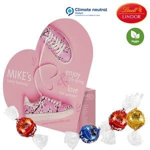 Visuel Boîte avec contour intégré «cœur» avec Lindor de Lindt