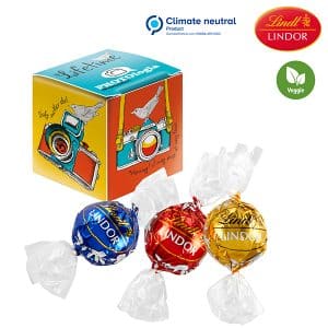 Visuel Mini-cube publicitaire avec Lindor de Lindt