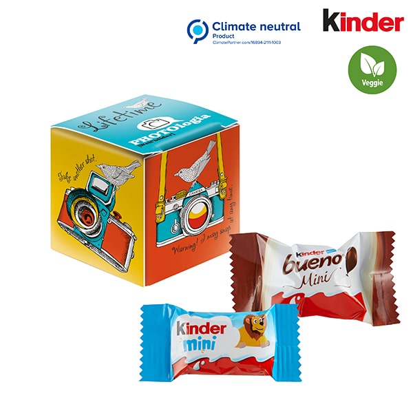 Miniature 1 pour Mini-cube publicitaire avec Kinder Chocolat Miniet Kinder Bueno Mini