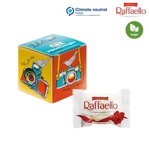 Visuel Mini-cube publicitaire avec un Raffaello