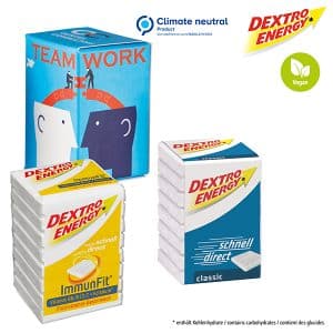Visuel Mini-tour publicitaire avec des pastilles Dextro Energy*
