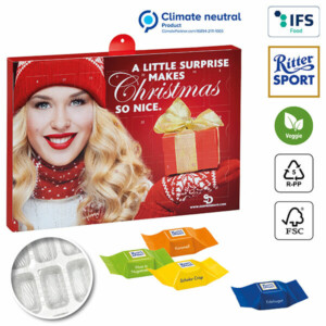 Visuel Calendrier de l'avent Premium cadeau BUSINESS avec des cubes au chocolat Ritter Sport