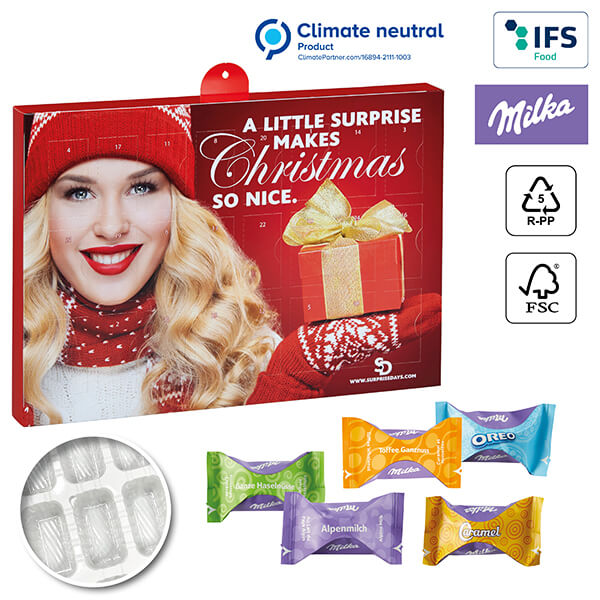 Miniature 1 pour Calendrier de l'avent Premium cadeau BUSINESS avec Milka Moments