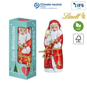 Visuel Père Noël de Lindt - Sprüngli dans une boîte cadeau